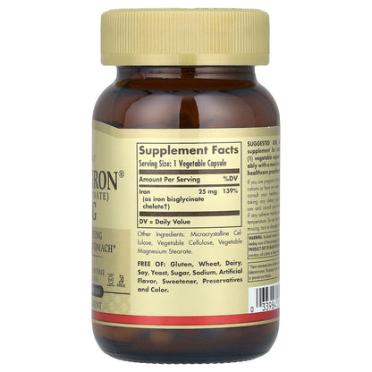 Solgar, Gentle Iron®, 25 mg, 90 Vegetable Capsules