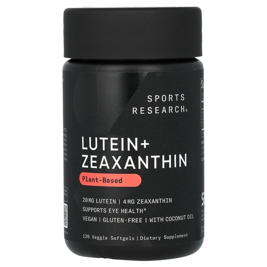 Sports Research, Lutein + Zeaxanthin, Plant-Based, 120 Veggie Softgels