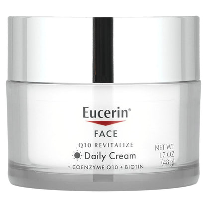 Eucerin, Face, Q10 Revitalize Daily Cream, Fragrance Free, 1.7 oz (48 g)