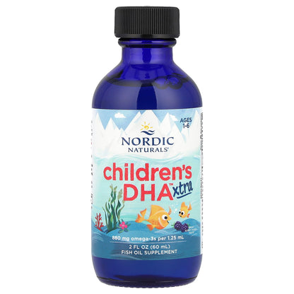 Nordic Naturals, Children's DHA™ Xtra, Ages 1-6, Great Berry Punch, 2 fl oz (60 ml)