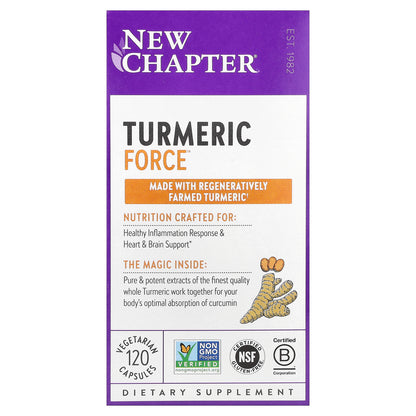 New Chapter, Turmeric Force™, 120 Vegetarian Capsules