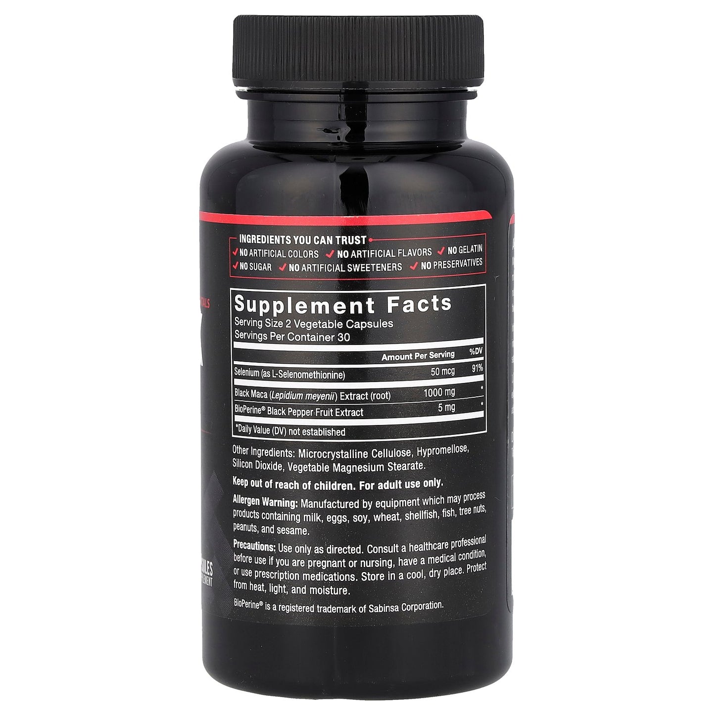 Force Factor, Fundamentals, Black Maca, 60 Capsules