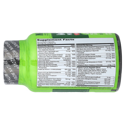 NATURELO, Whole Food Multivitamin, For Teens, 60 Vegetarian Capsules