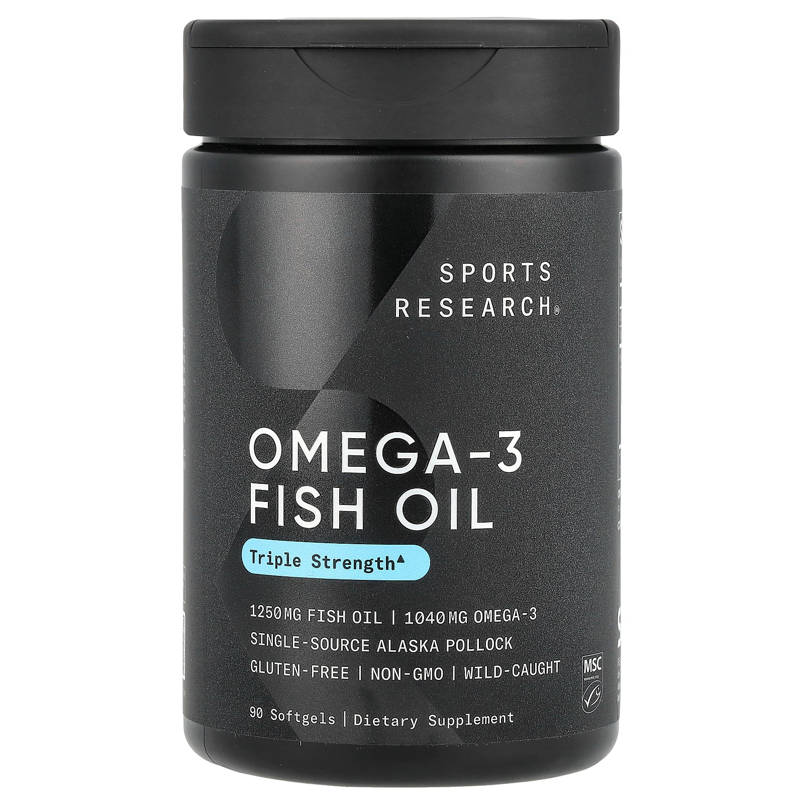 Sports Research, Omega-3 Fish Oil, Triple Strength, 90 Softgels