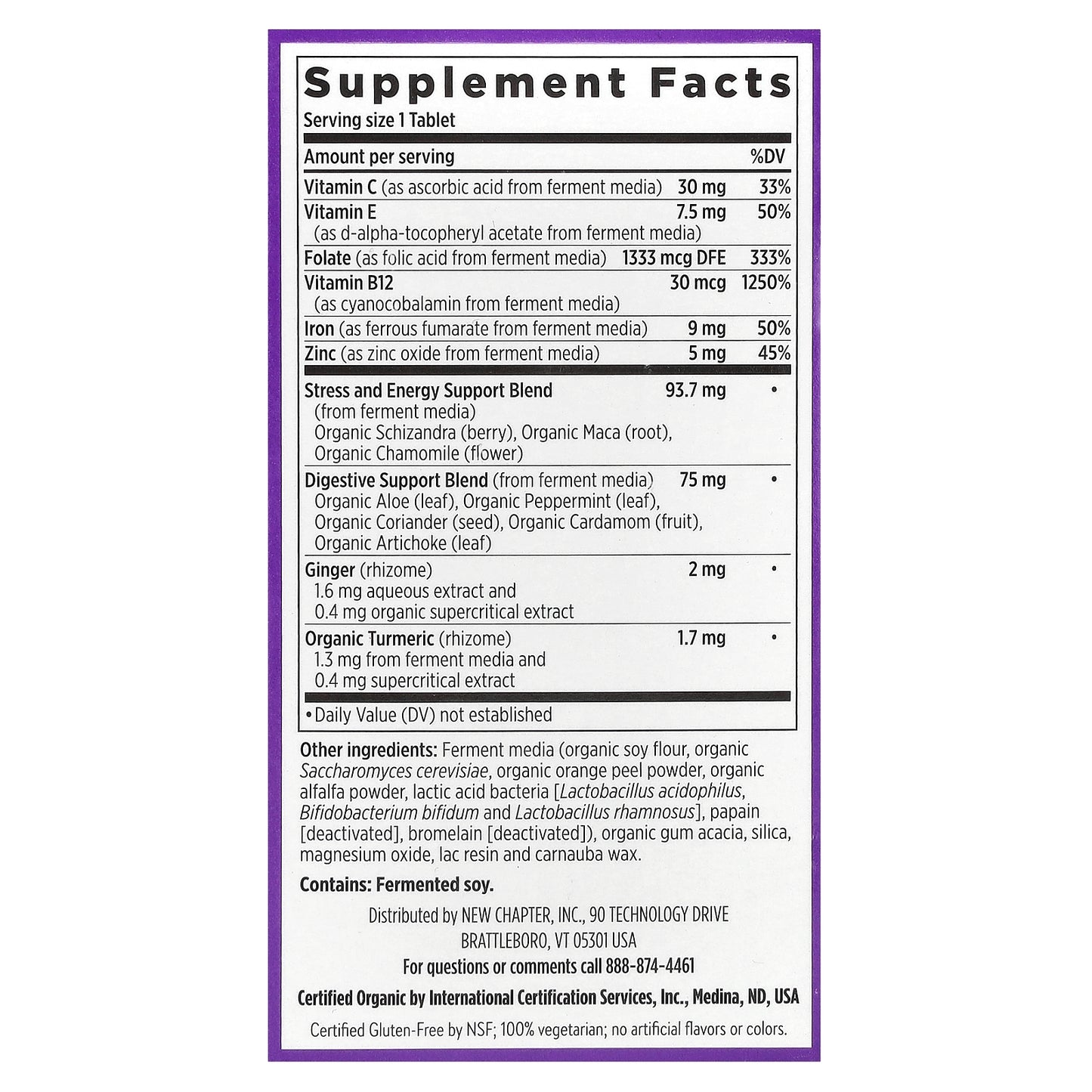 New Chapter, Fermented Iron Complex, 60 Vegetarian Tablets