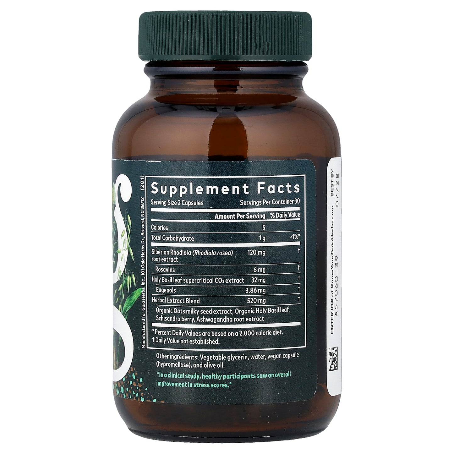 Gaia Herbs, Adrenal Health®, Daily Support, 60 Liquid Phyto-Caps®