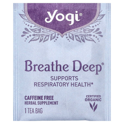 Yogi Tea, Breathe Deep®, Caffeine Free, 16 Tea Bags, 1.12 oz (32 g)