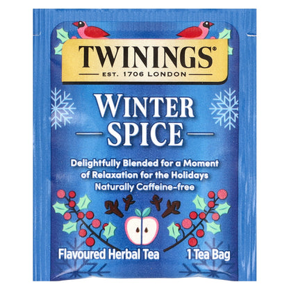 Twinings, Flavored Herbal Tea, Winter Spice, Caffeine Free, 20 Tea Bags, 1.41 oz (40 g)