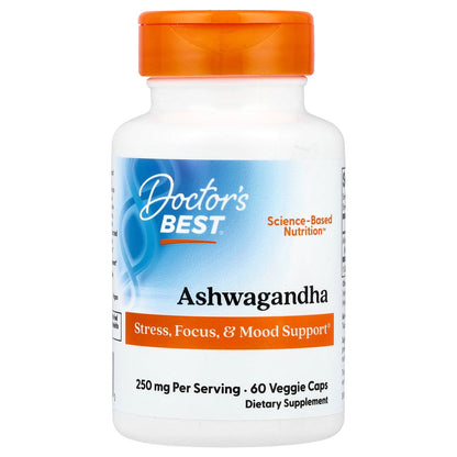 Doctor's Best, Ashwagandha, 60 Veggie Caps (125 mg per Capsule)