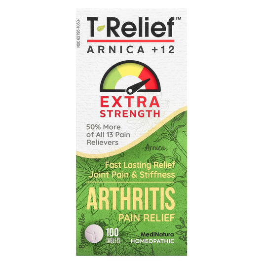 MediNatura, T-Relief™, Arnica +12, Arthritis Pain Relief, Extra Strength, 100 Tablets