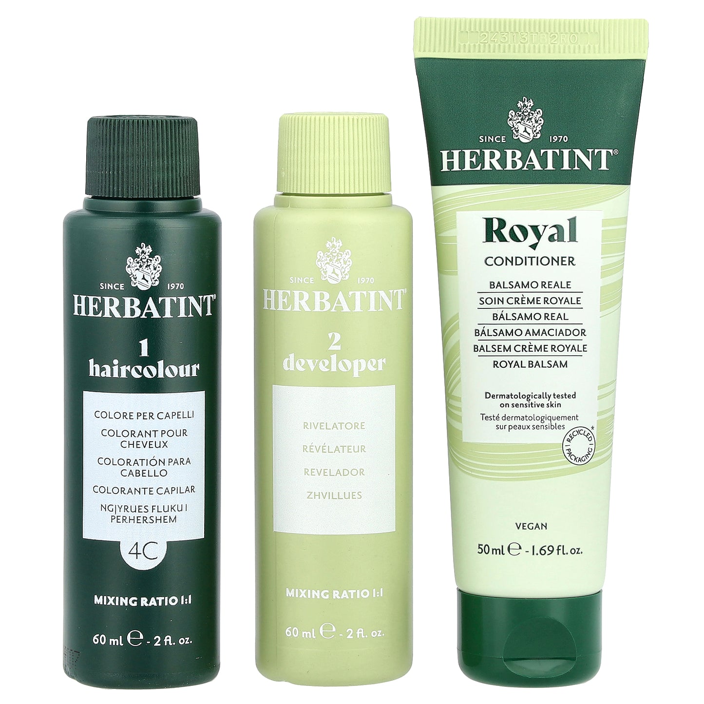 Herbatint, Permanent Haircolor Gel, 4C Ash Chestnut, 5.75 fl oz (170 ml)