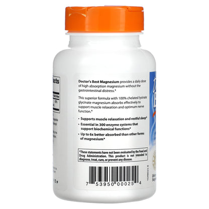Doctor's Best, High Absorption Magnesium, 120 Tablets, (100 mg per Tablet)