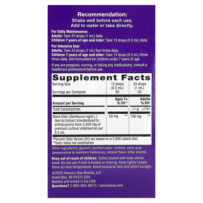 Nature's Way, Sambucus® Elderberry Drops, Ages 7+, Berry, 1 fl oz (30 ml)