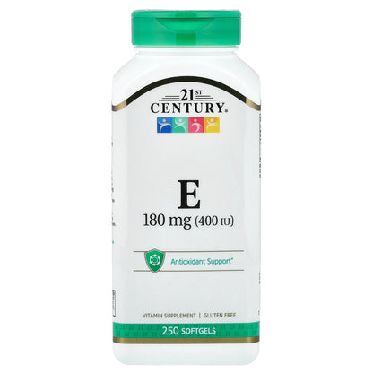 21st Century, Vitamin E, 180 mg (400 IU), 250 Softgels