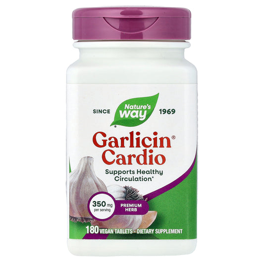 Nature's Way, Garlicin® Cardio, 350 mg, 180 Vegan Tablets