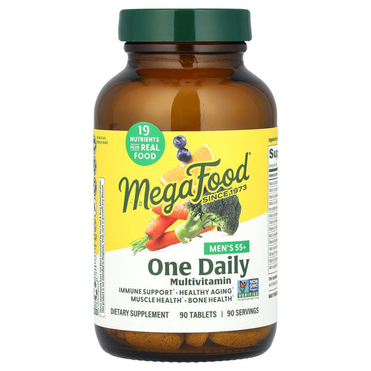 MegaFood, Men's 55+, One Daily Multivitamin, 90 Tablets