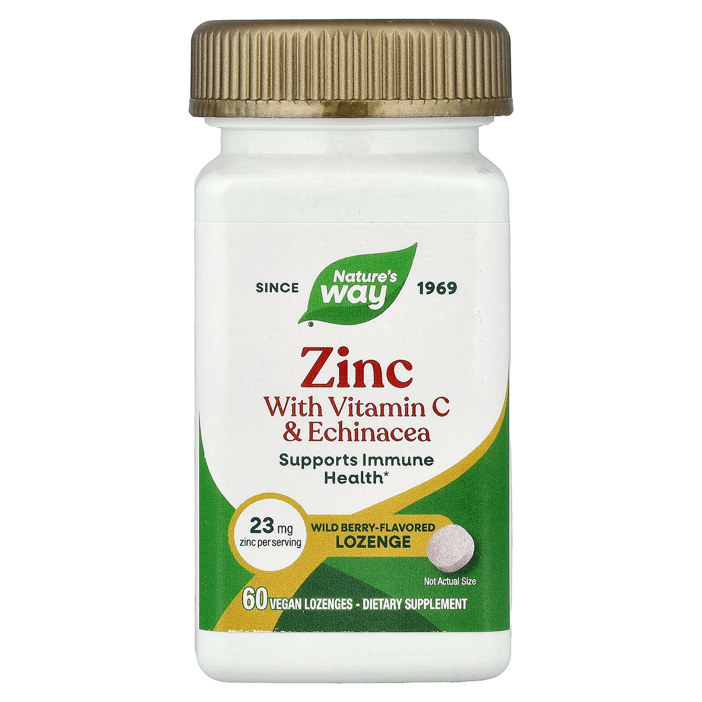 Nature's Way, Zinc With Vitamin C & Echinacea, Wild Berry, 60 Vegan Lozenges