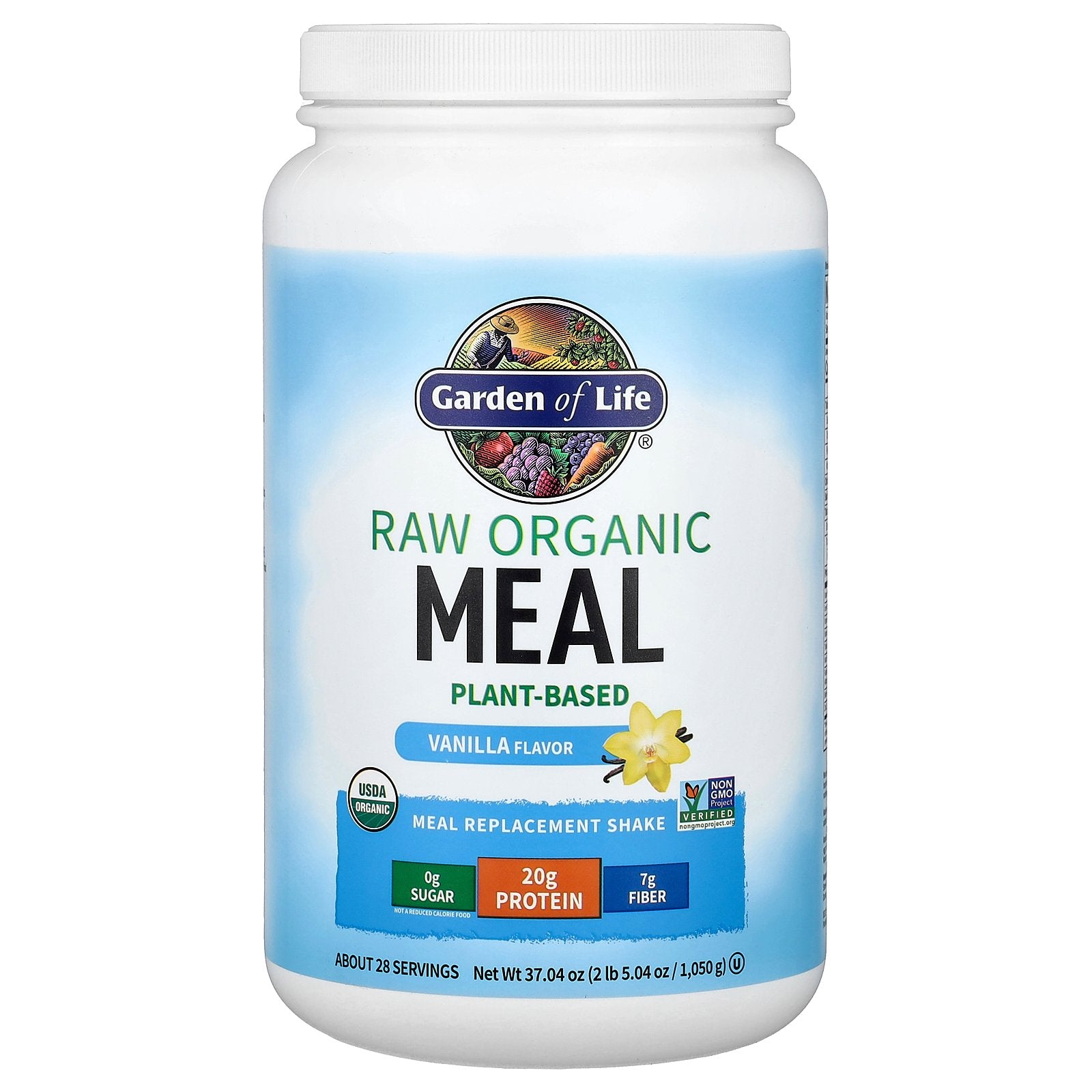 Garden of Life, RAW Organic Meal Replacement Shake, Vanilla, 2 lbs 5.04 oz (1,050 g)