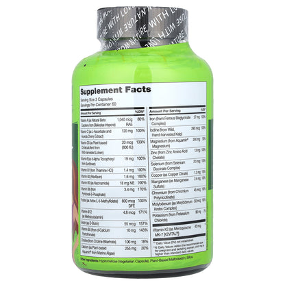 NATURELO, Prenatal Multivitamin With Folate, Iron & Calcium, 180 Vegetarian Capsules