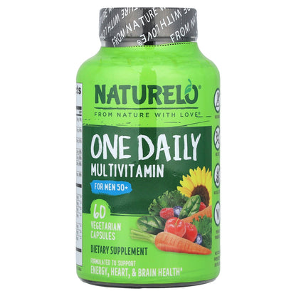 NATURELO, One Daily Multivitamin For Men 50+, 60 Vegetarian Capsules
