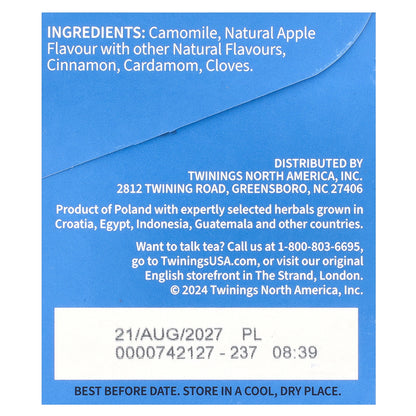 Twinings, Flavored Herbal Tea, Winter Spice, Caffeine Free, 20 Tea Bags, 1.41 oz (40 g)