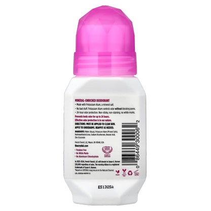 CRYSTAL, Mineral-Enriched Deodorant Roll-On, Unscented, 2.25 fl oz (66 ml)