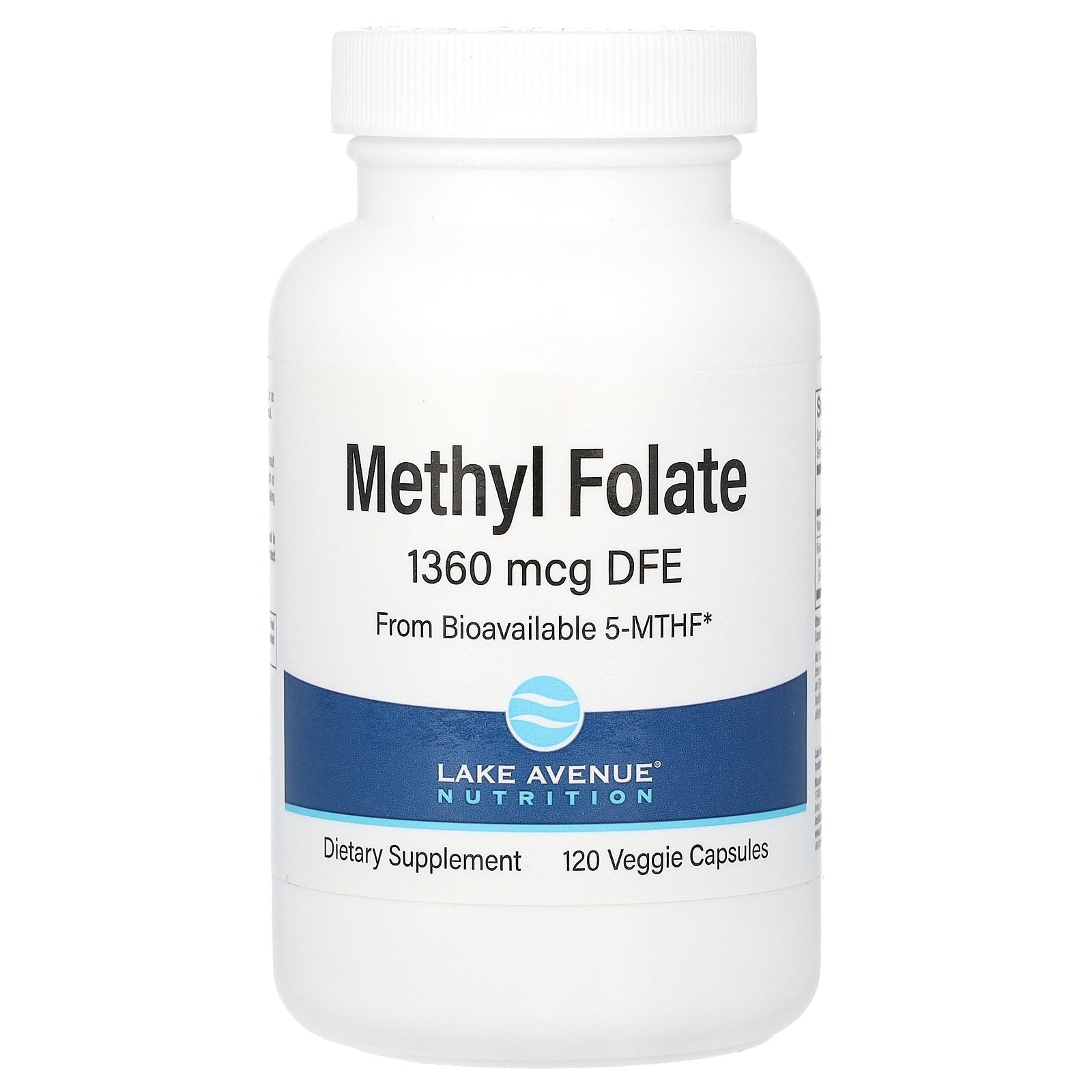 Lake Avenue Nutrition, Methyl Folate, 800 mcg, 120 Veggie Capsules