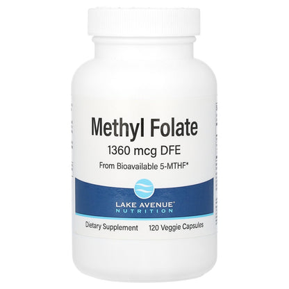 Lake Avenue Nutrition, Methyl Folate, 800 mcg, 120 Veggie Capsules