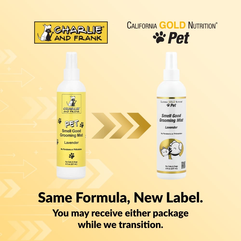 California Gold Nutrition, Pet Smell Good Grooming Mist, For Cats & Dogs, Lavender, 8 fl oz (237 ml)