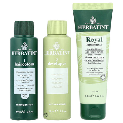 Herbatint, Permanent Haircolor Gel, 7C Ash Blonde, 5.75 fl oz (170 ml)