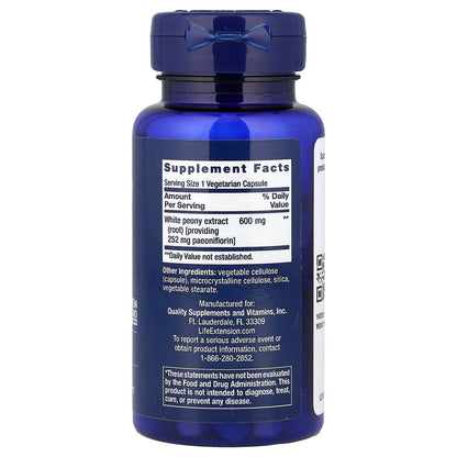Life Extension, Peony Immune, 60 Vegetarian Capsules (600 mg per Capsule)