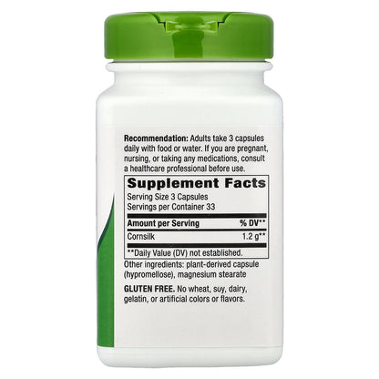 Nature's Way, Corn Silk, 100 Vegan Capsules (400 mg per Capsule)
