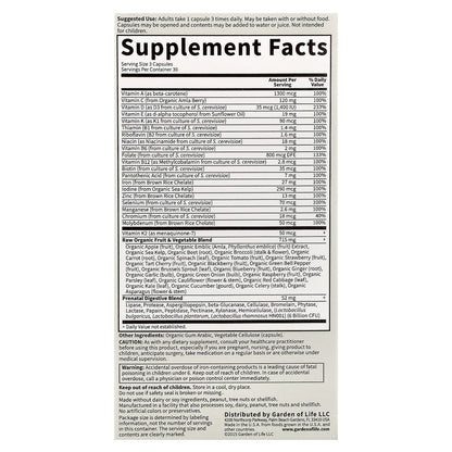 Garden of Life, Vitamin Code®, RAW Prenatal™, 90 Vegetarian Capsules