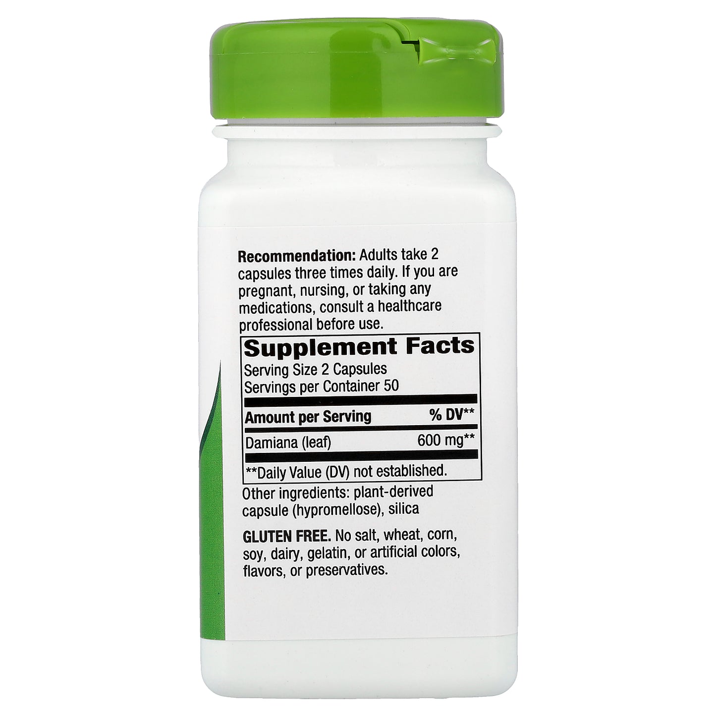 Nature's Way, Damiana Leaves, 100 Vegan Capsules (300 mg per Capsule)