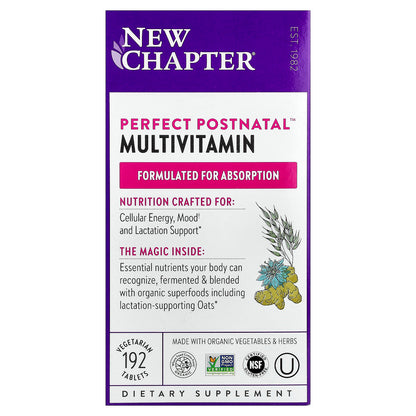 New Chapter, Perfect Postnatal™ Multivitamin, 192 Vegetarian Tablets