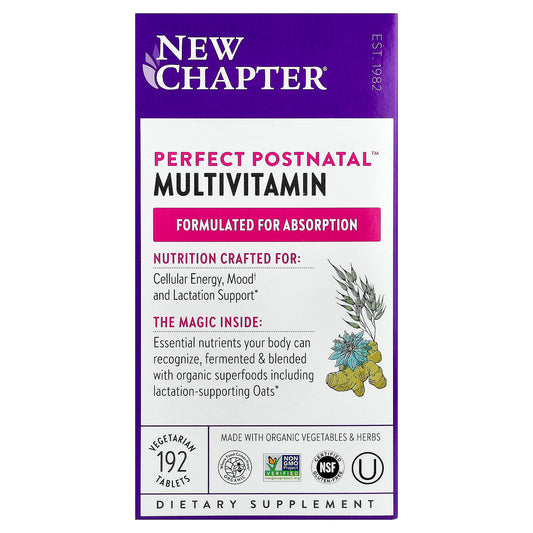 New Chapter, Perfect Postnatal™ Multivitamin, 192 Vegetarian Tablets