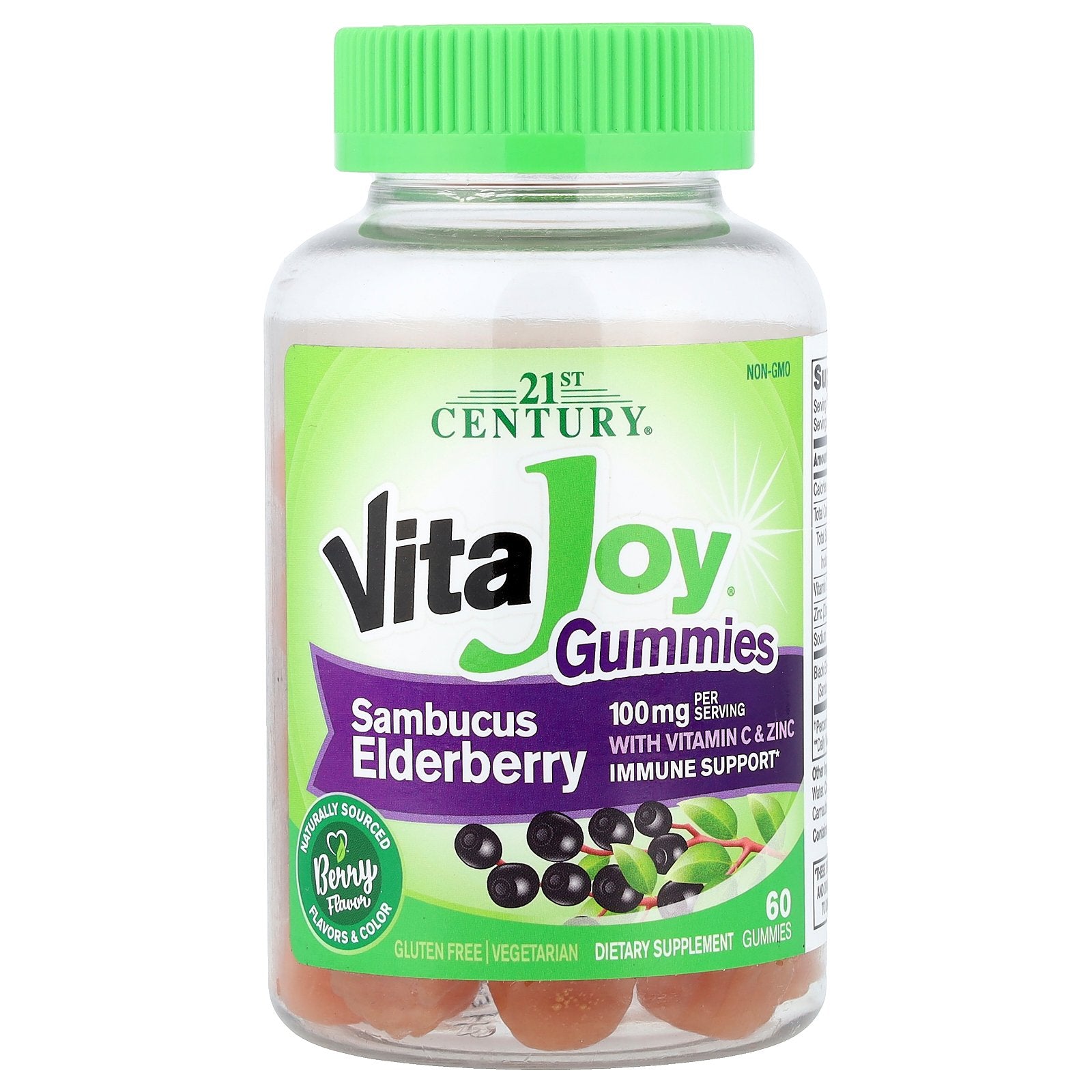 21st Century, VitaJoy® Gummies, Sambucus Elderberry, Berry, 60 Gummies