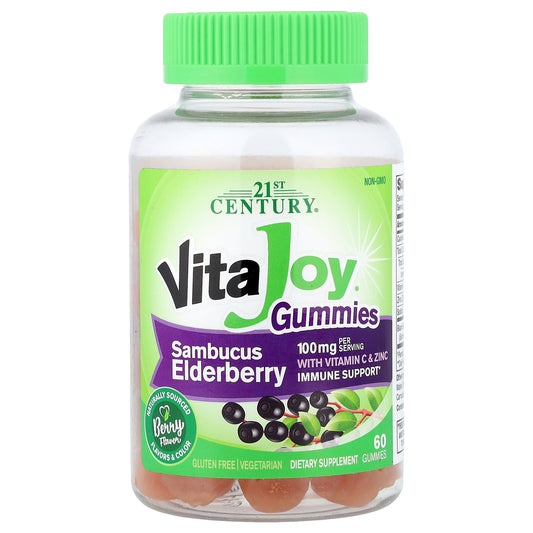 21st Century, VitaJoy® Gummies, Sambucus Elderberry, Berry, 60 Gummies