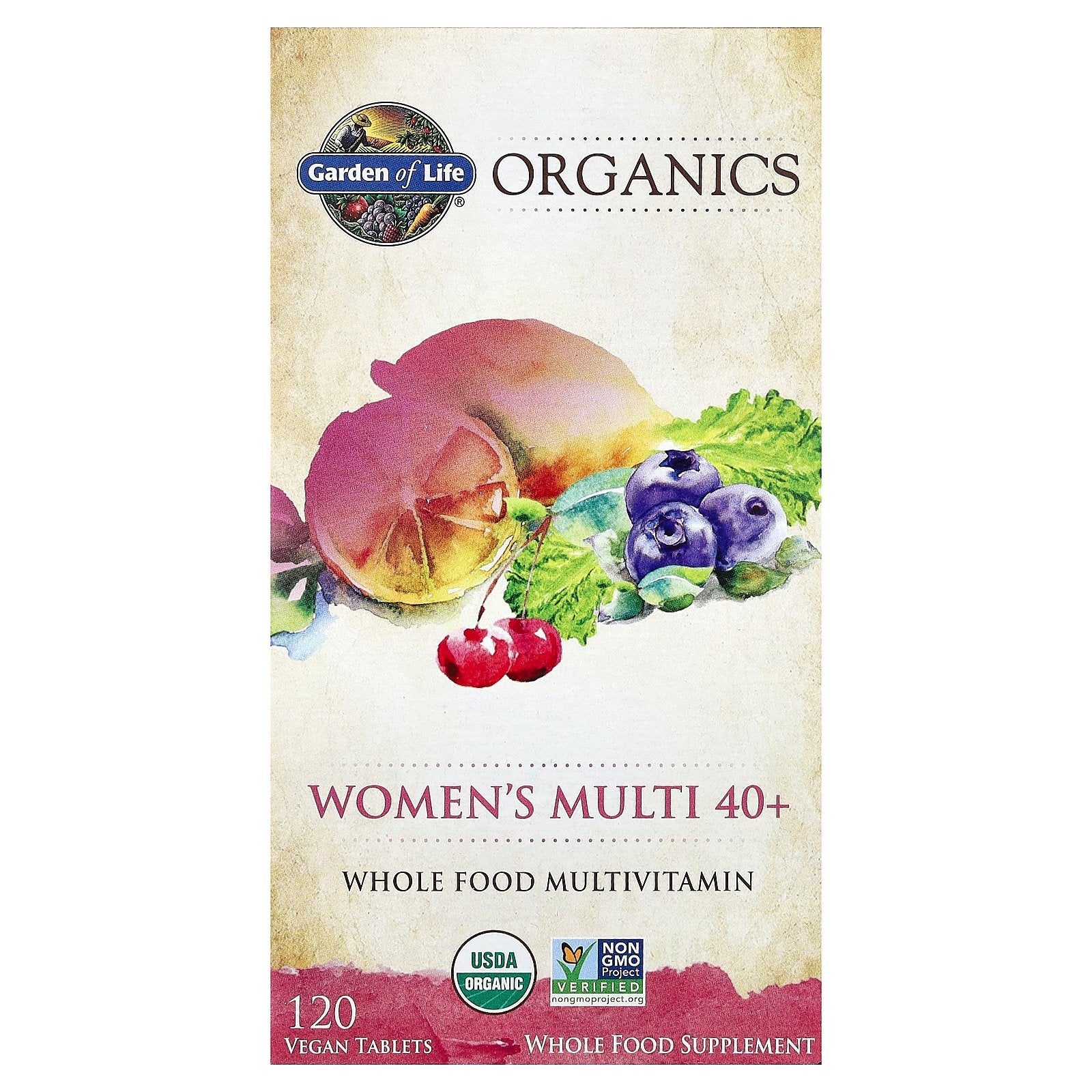 Garden of Life, Organics, Women's Multi 40+, 120 Vegan Tablets
