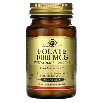 Solgar, Folate, 1,000 mcg, 60 Tablets