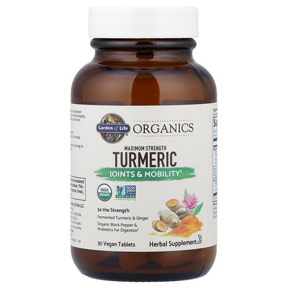 Garden of Life, Turmeric, Maximum Strength, 30 Vegan Tablets