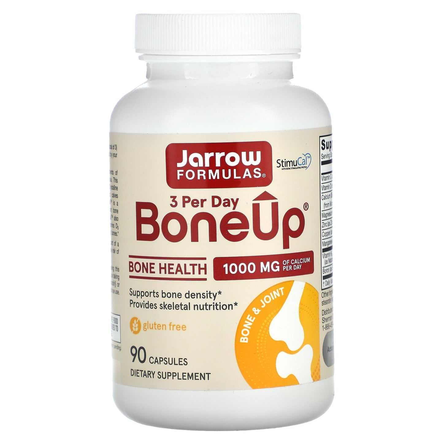 Jarrow Formulas, BoneUp 3 Per-Day, 1,000 mg, 90 Capsules