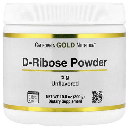 California Gold Nutrition, D-Ribose Powder, Unflavored, 10.6 oz (300 g)