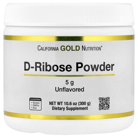 California Gold Nutrition, D-Ribose Powder, Unflavored, 10.6 oz (300 g)