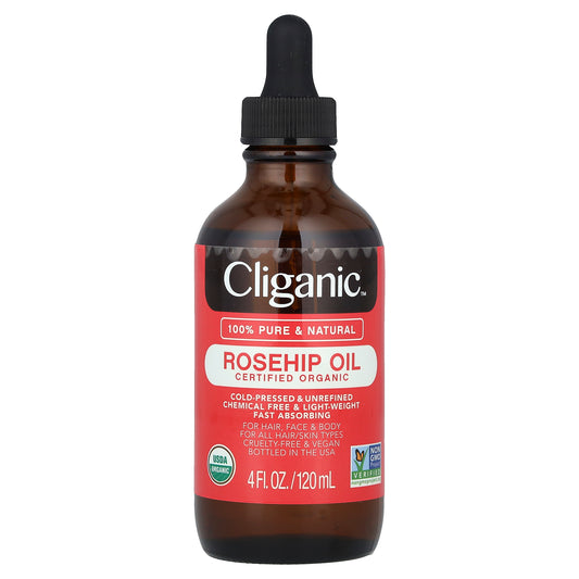 Cliganic, Organic Rosehip Seed Oil, 4 fl oz (120 ml)