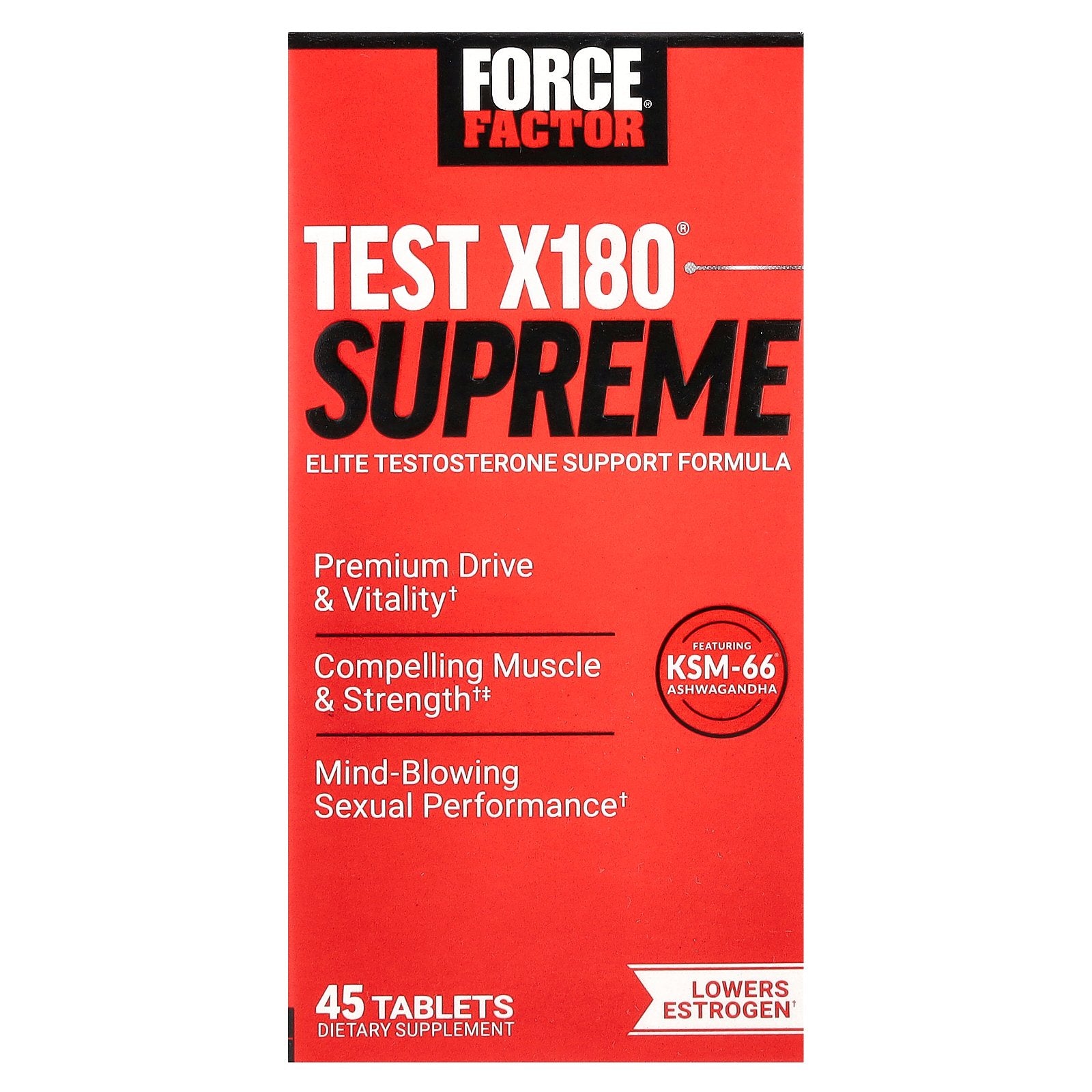 Force Factor, Test X180® Supreme, 45 Tablets