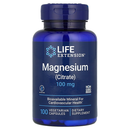 Life Extension, Magnesium (Citrate), 100 mg, 100 Vegetarian Capsules