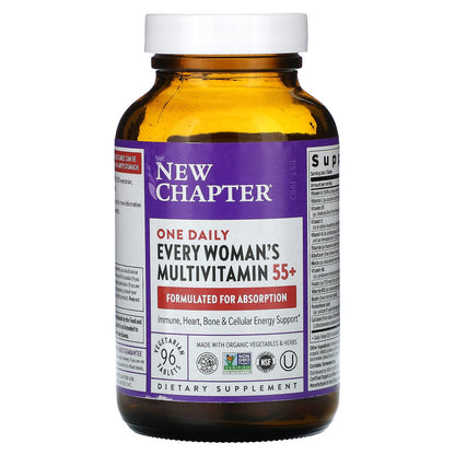 New Chapter, Every Woman's One Daily 55+ Multivitamin, 96 Vegetarian Tablets