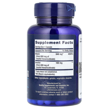 Life Extension, No Flush Niacin, 100 Capsules