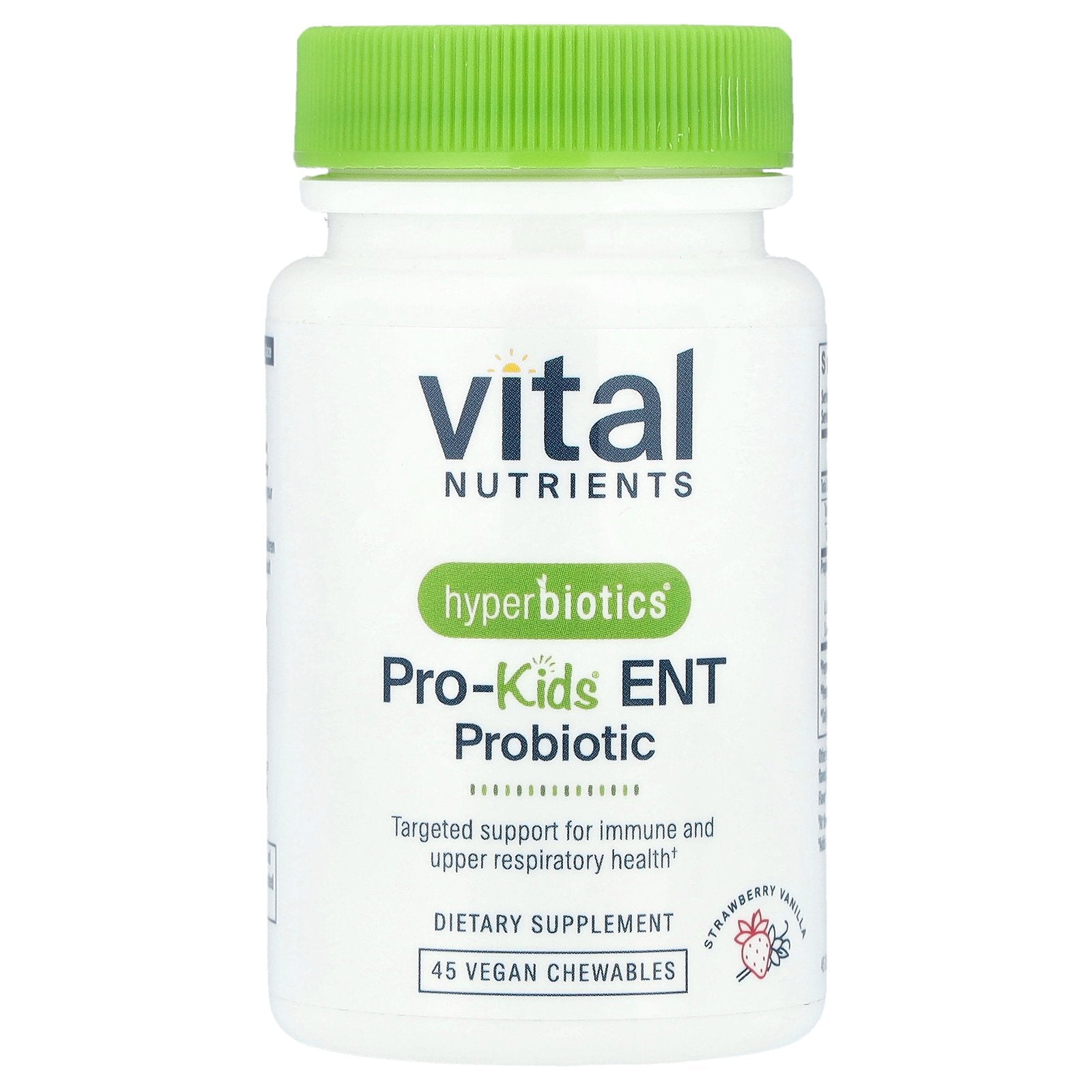 Vital Nutrients, Hyperbiotics®, Pro-Kids® ENT Probiotic, Strawberry Vanilla, 45 Vegan Chewable
